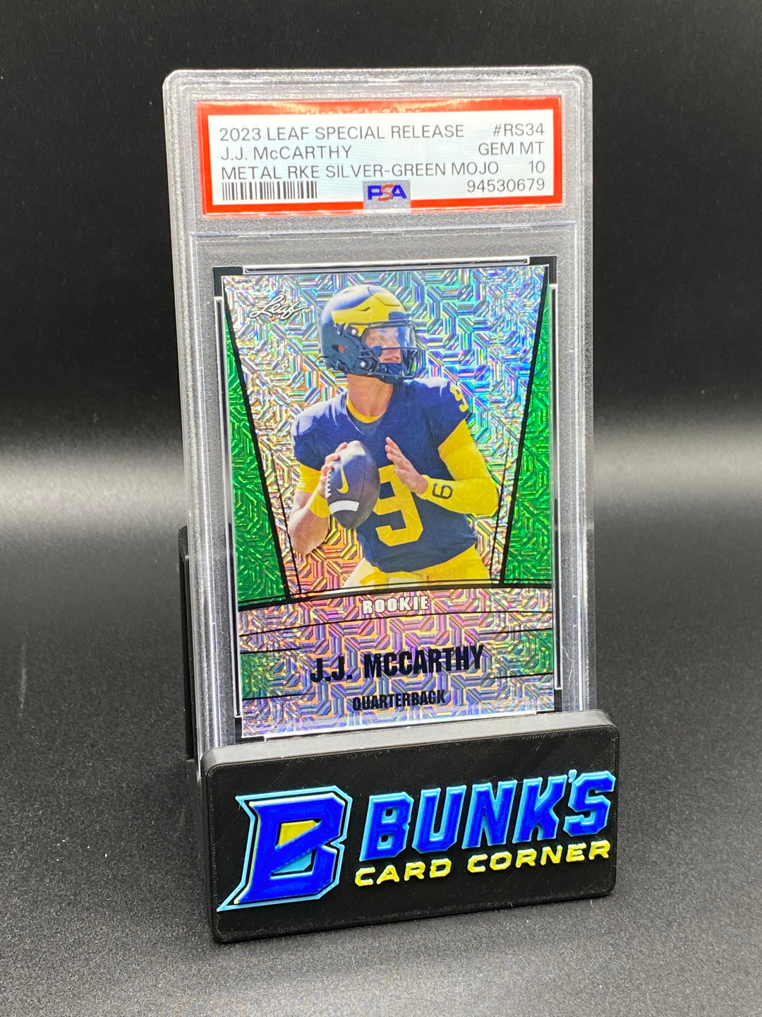 2023 JJ McCarthy Metal RKE 3/5 PSA 10