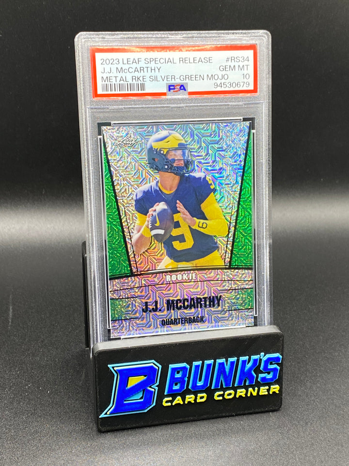 2023 JJ McCarthy Metal RKE 3/5 PSA 10