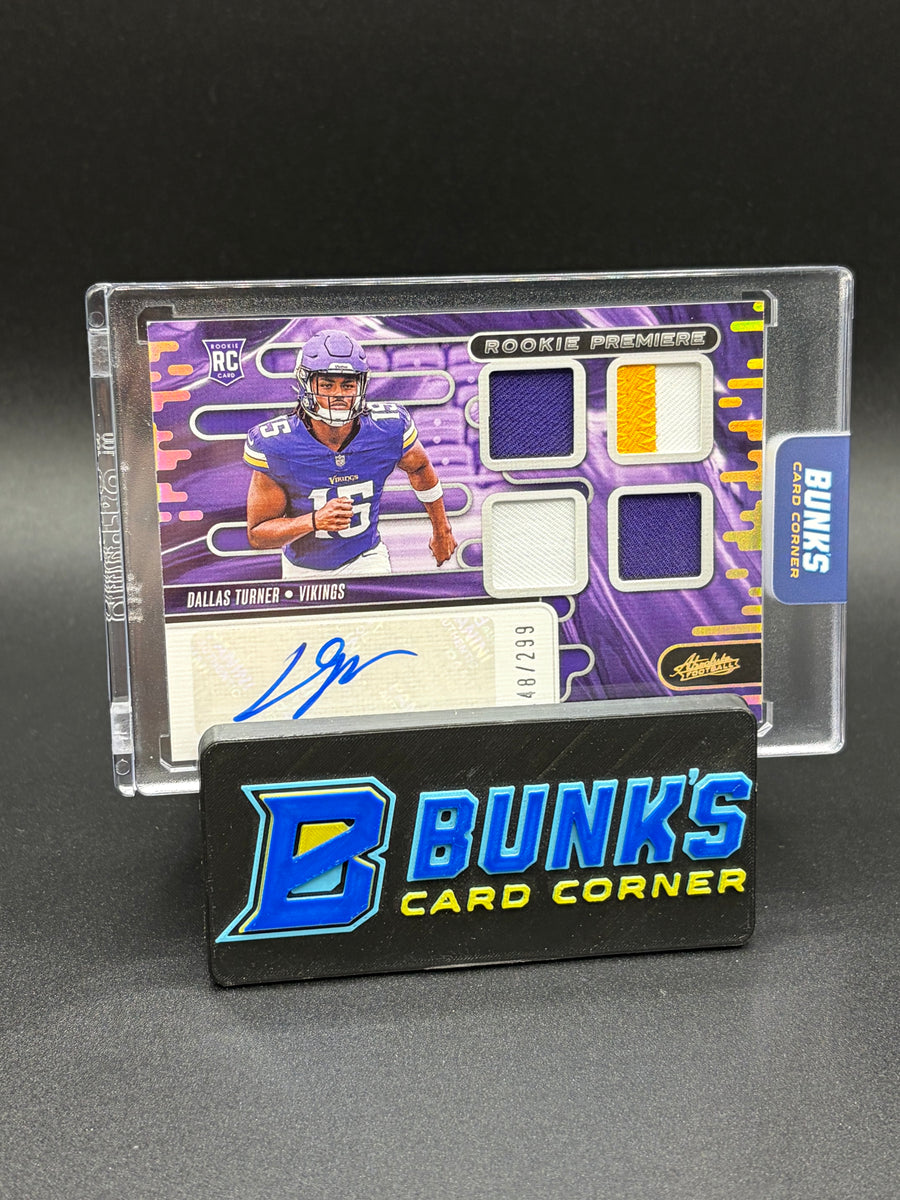 2024 Dallas Turner Absolute Quad Patch Aut 148/299 RC