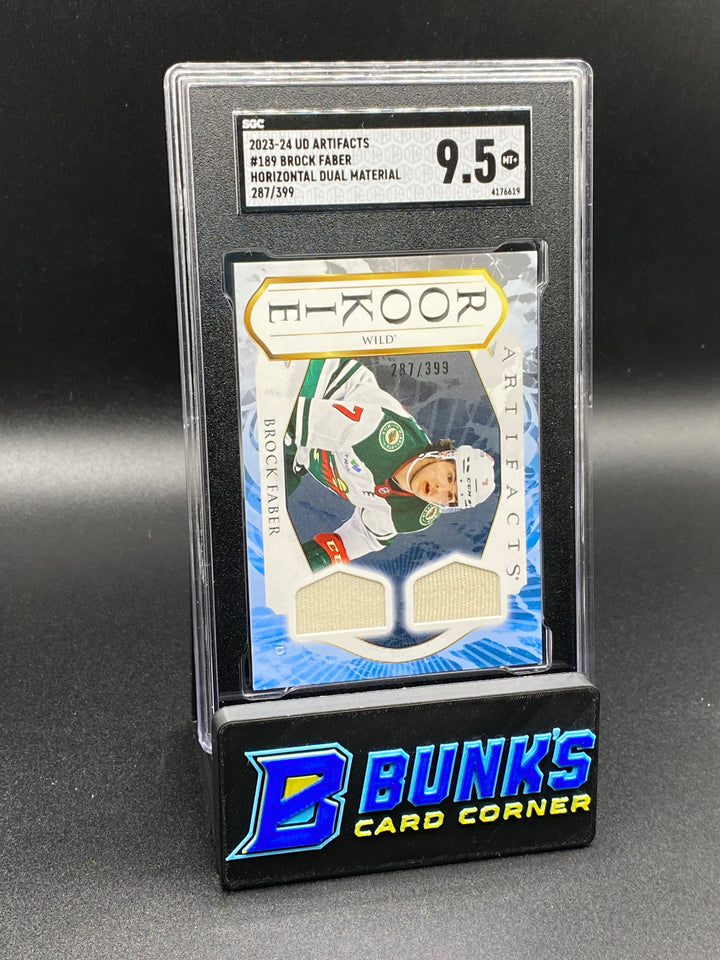 2023-24 Brock Faber Horizontal Dual Mat. 287/399 SGC 9.5