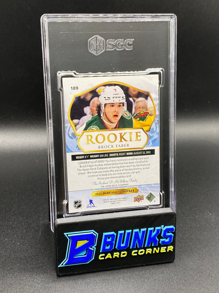 2023-24 Brock Faber Horizontal Dual Mat. 287/399 SGC 9.5