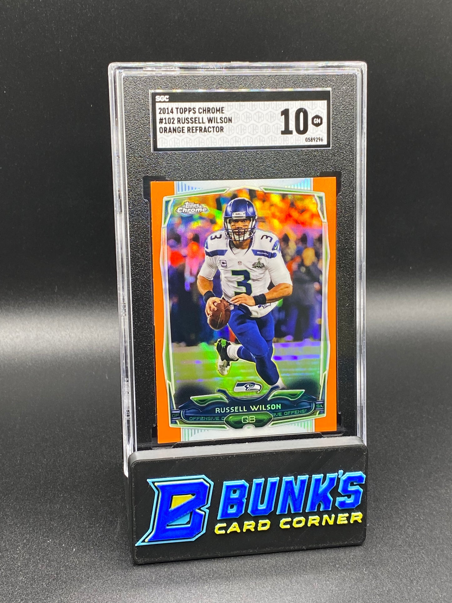 2014 Russell Wilson Orange Ref. SGC 10