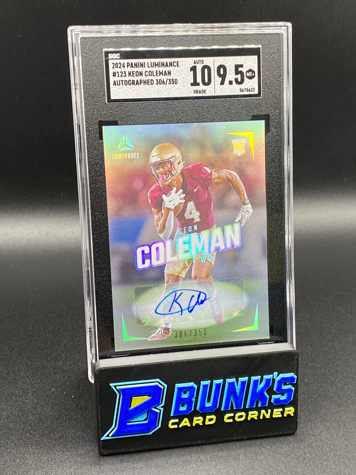 2024 Keon Coleman Auto. 306/350 SGC 10/9.5