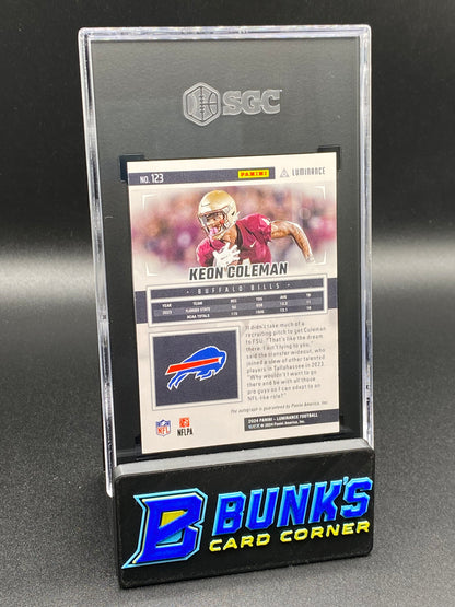 2024 Keon Coleman Auto. 306/350 SGC 10/9.5