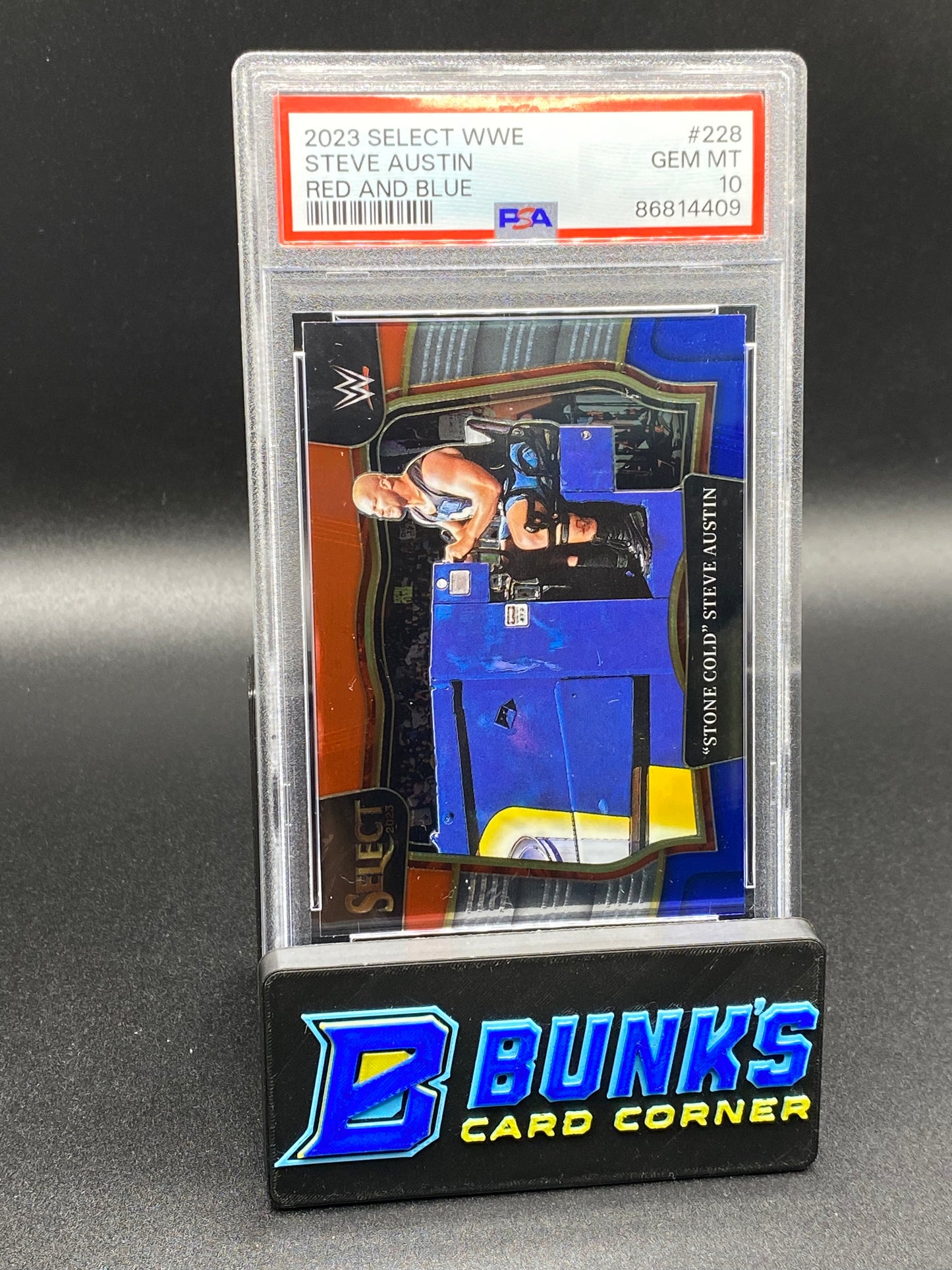 2023 Steve Austin Red And Blue PSA 10