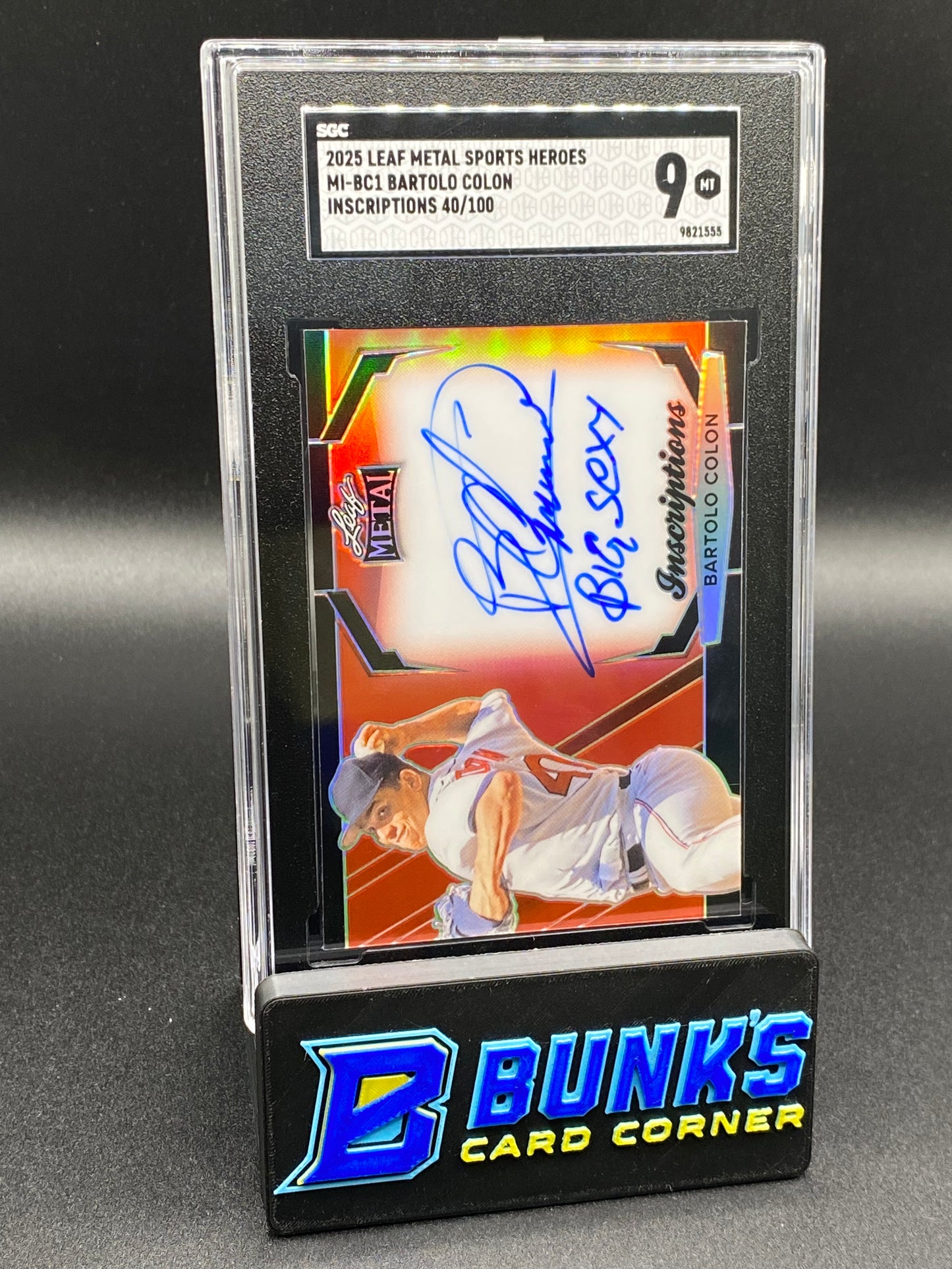 2025 Bartolo Colon Inscriptions 40/100 SGC 9