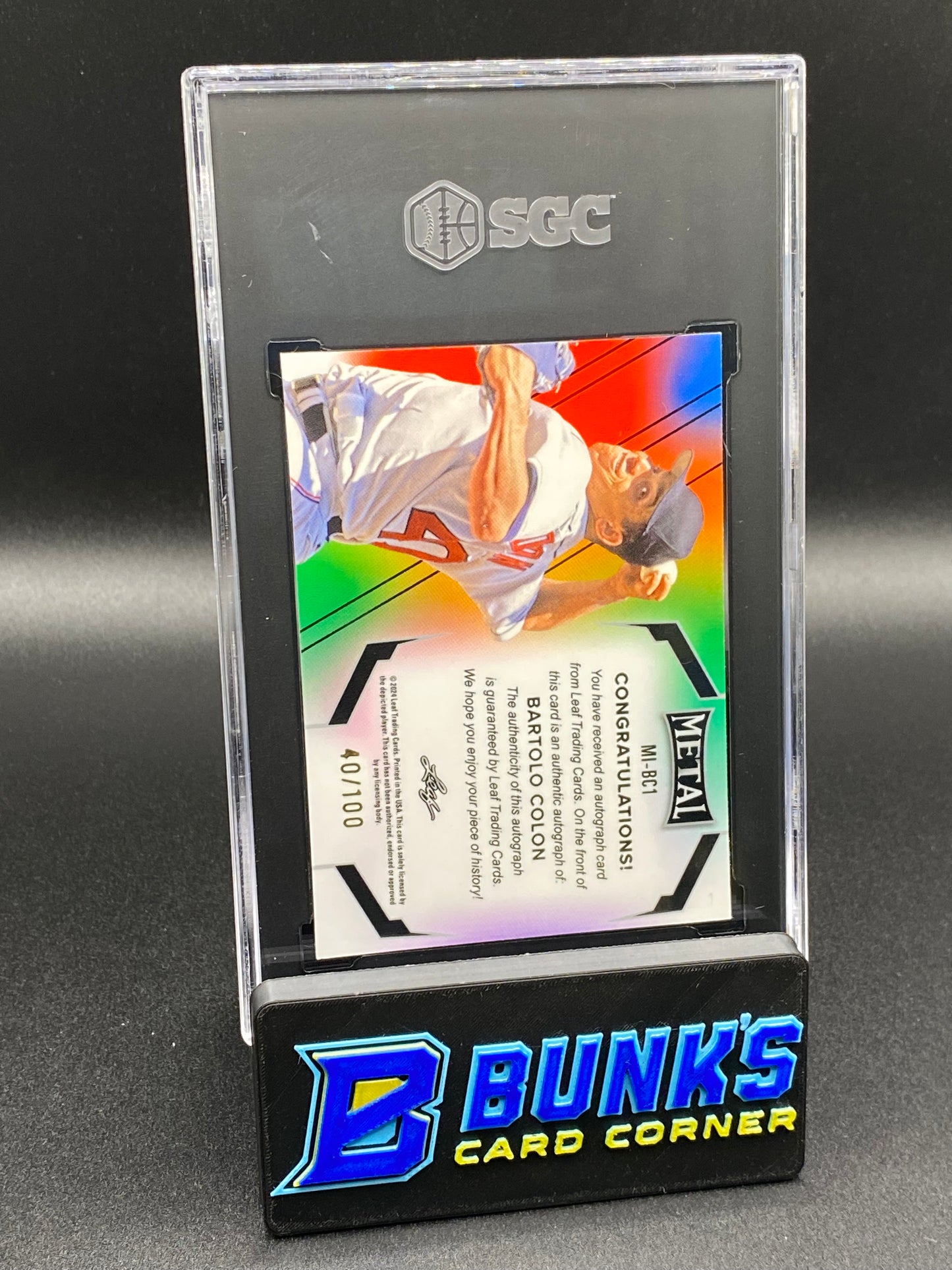 2025 Bartolo Colon Inscriptions 40/100 SGC 9