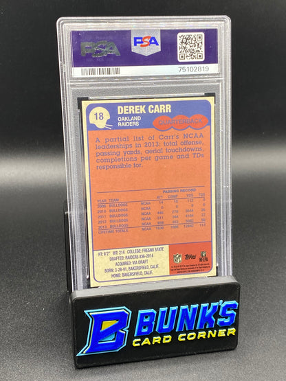 2014 Derek Carr Pulsar Ref. PSA 10
