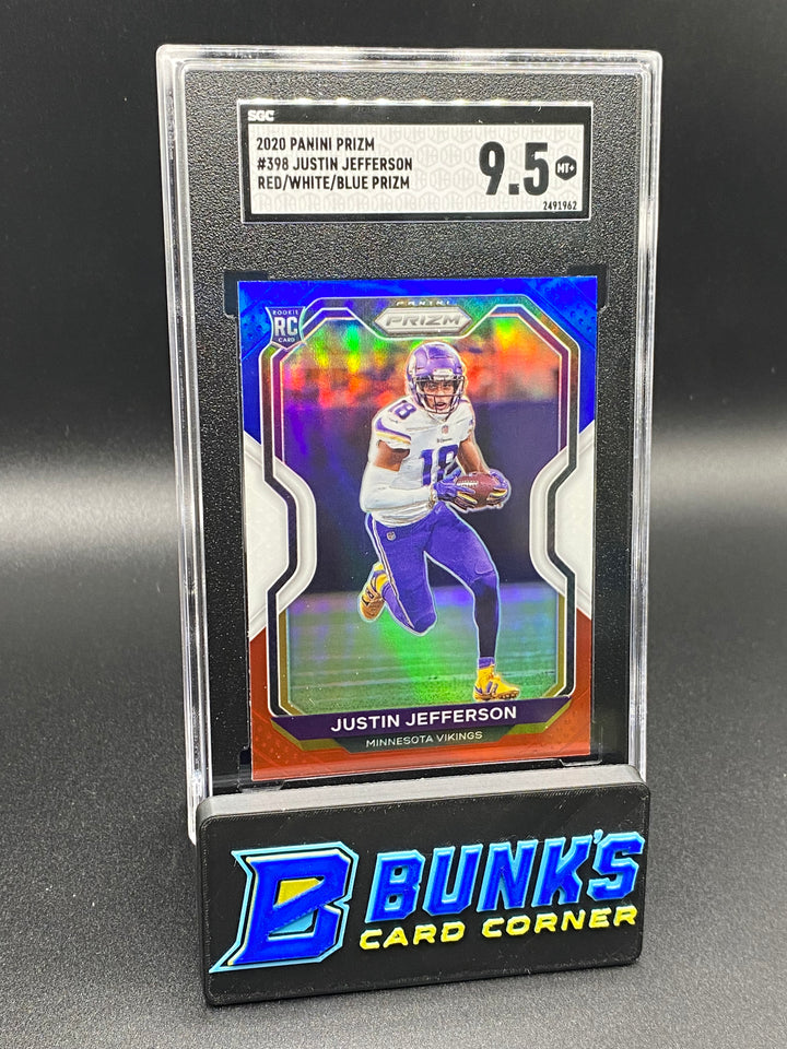 2020 Justin Jefferson Red/White/Blue Prizm SGC 9.5