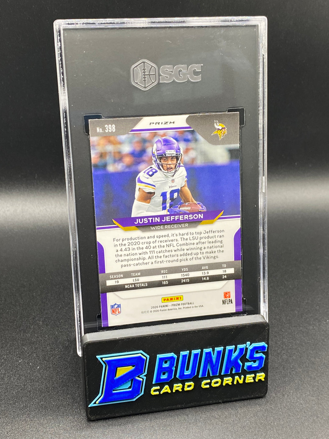 2020 Justin Jefferson Red/White/Blue Prizm SGC 9.5