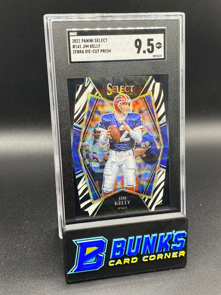 2021 Jim Kelly Zebra Die-Cut Prizm SGC 9.5