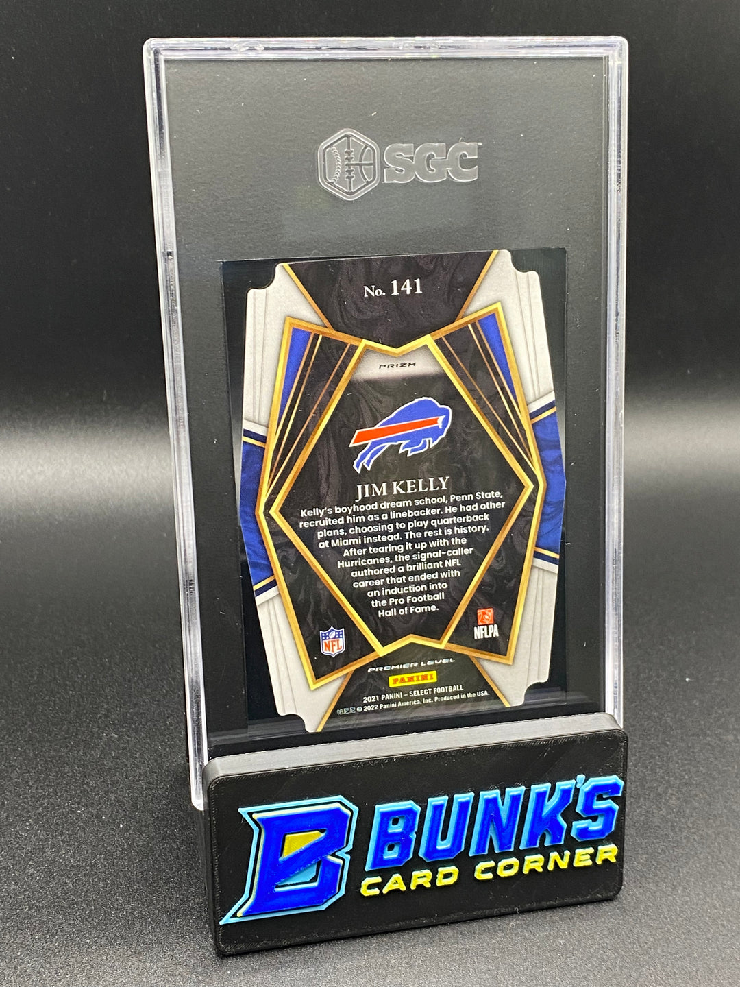 2021 Jim Kelly Zebra Die-Cut Prizm SGC 9.5