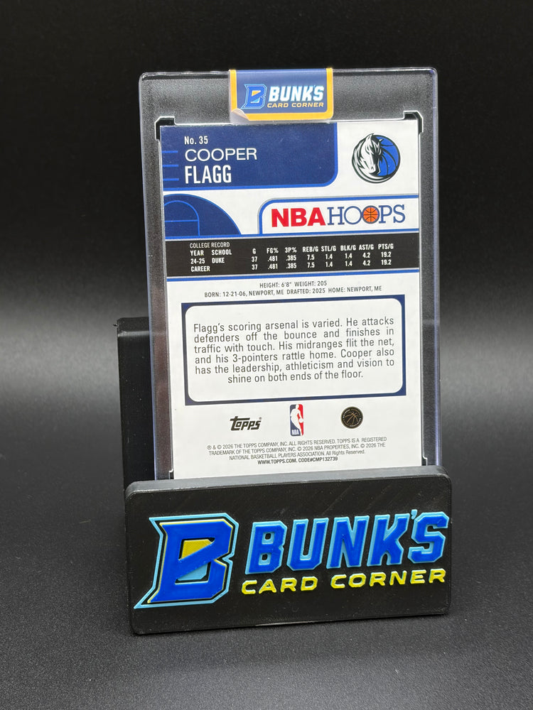 2026 Cooper Flagg Topps Hoops Green RC