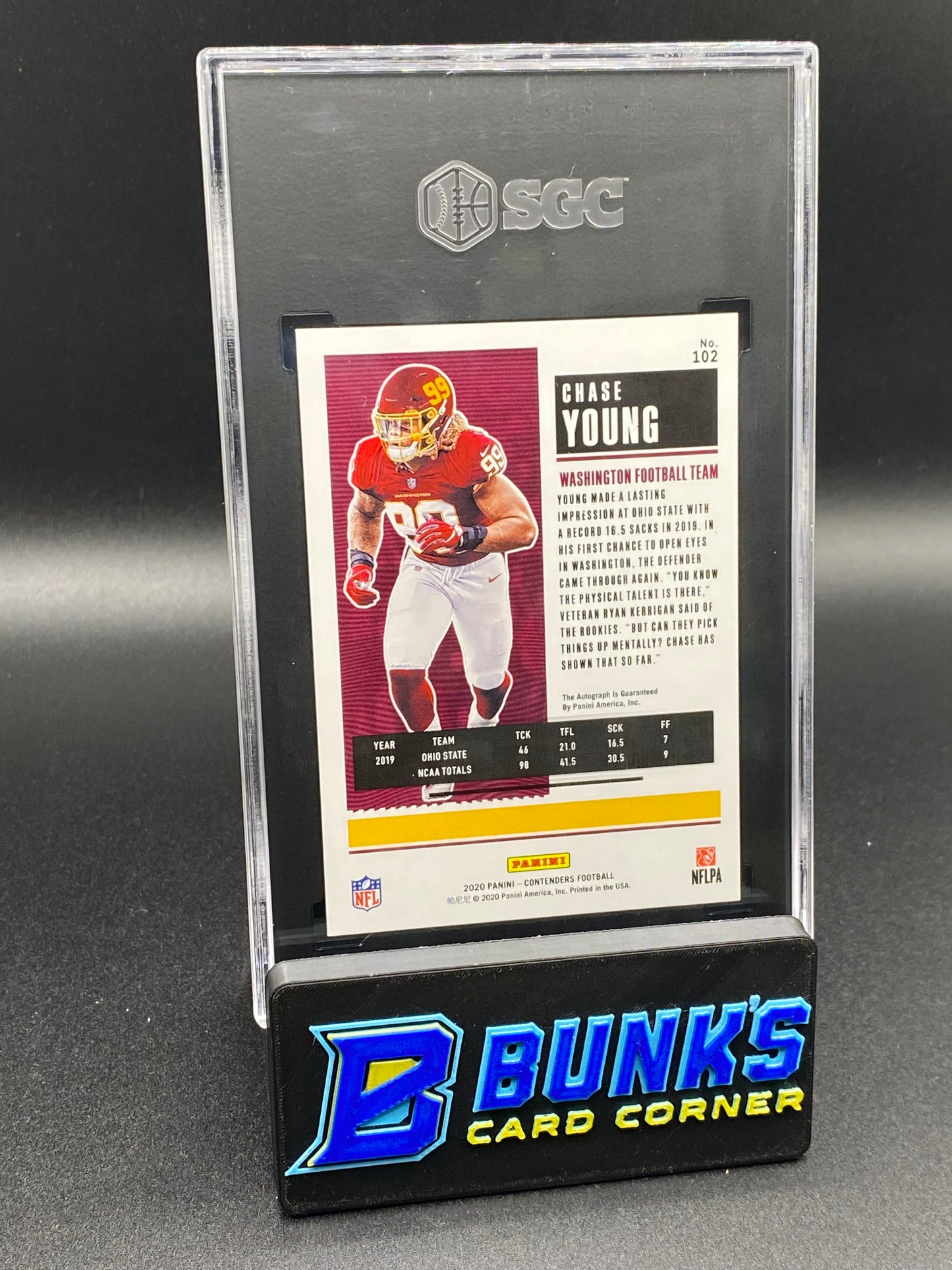 2020 Chase Young Auto. Champ. Ticket 44/49 SGC 10/9.5