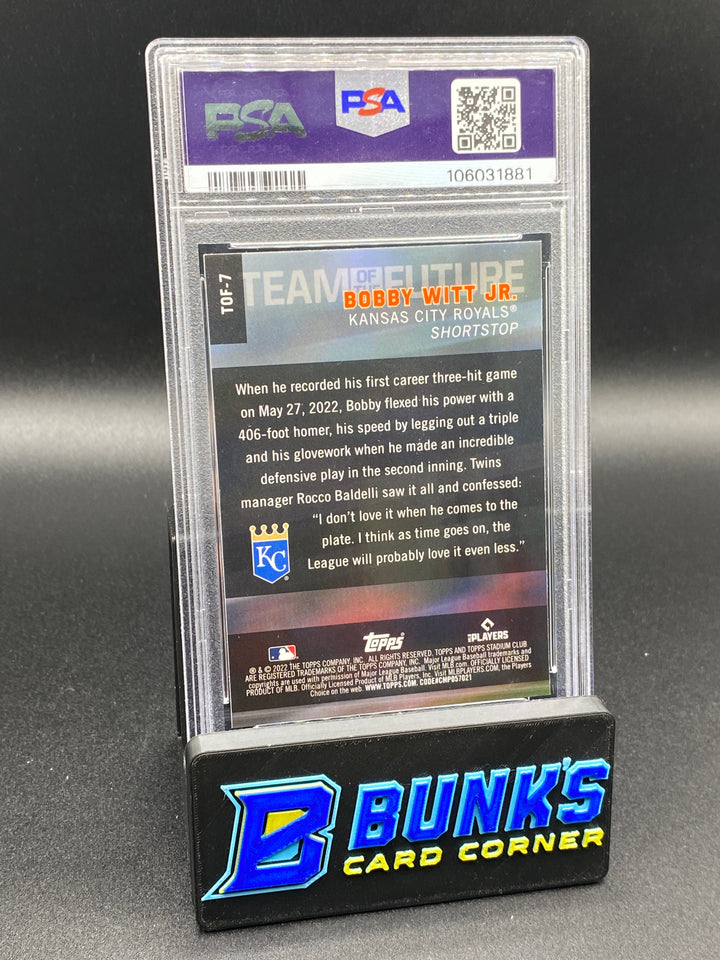 2022 Bobby Witt Jr. Team Of The Future PSA 10