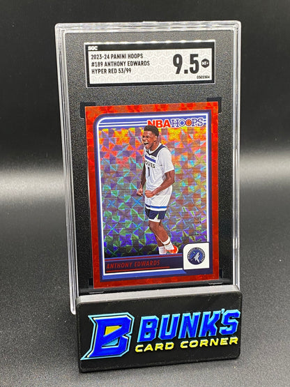 2023-24 Anthony Edwards Hyper Red 53/99 SGC 9.5