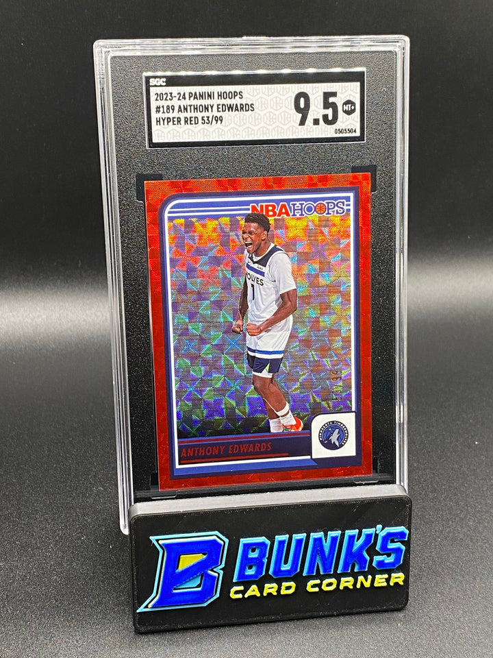 2023-24 Anthony Edwards Hyper Red 53/99 SGC 9.5