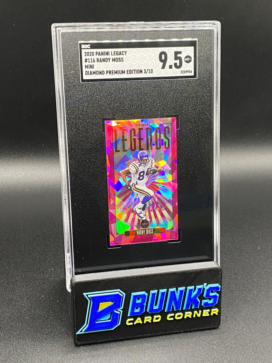 2020 Randy Moss Mini Diamond Premium Edition 3/10 SGC 9.5