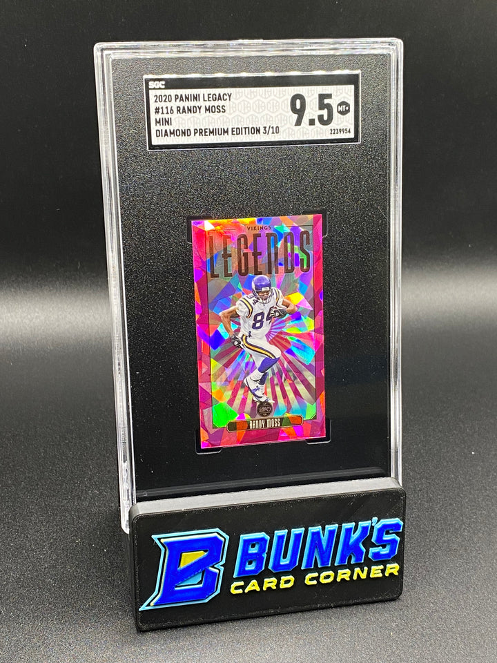 2020 Randy Moss Mini Diamond Premium Edition 3/10 SGC 9.5