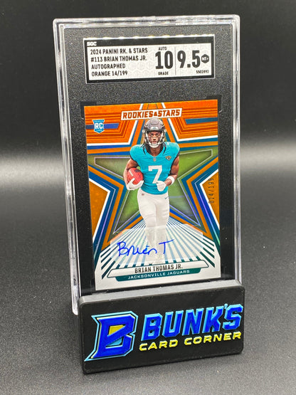 2024 Brian Thomas Jr. Auto. Orange 14/199 SGC 10/9.5