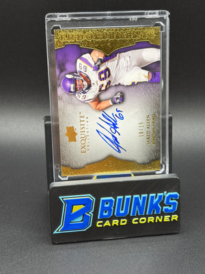 2009 Jared Allen Auto Exquisite Upper Deck 10/15