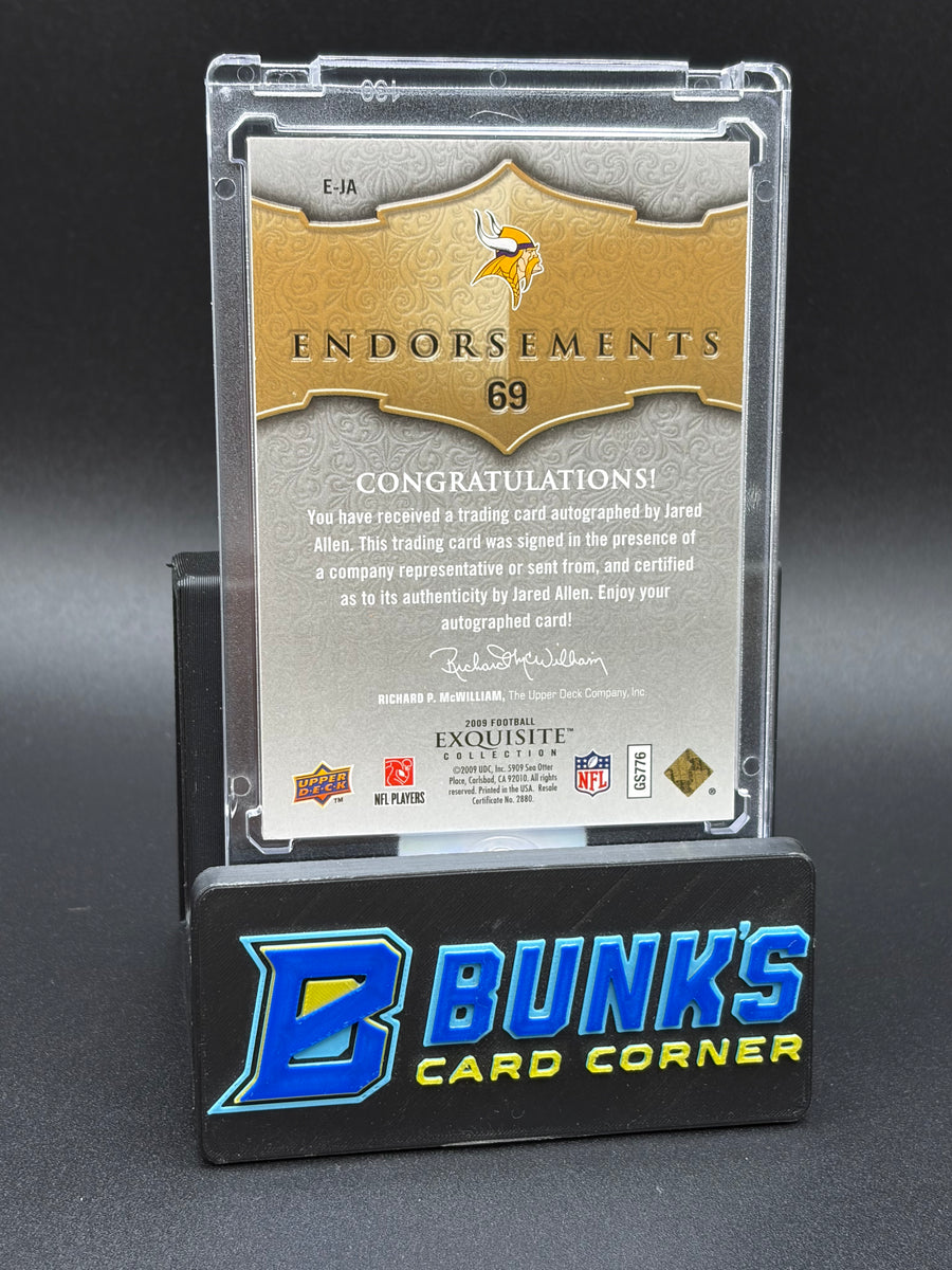 2009 Jared Allen Auto Exquisite Upper Deck 10/15