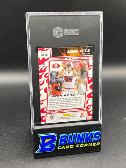 2023 George Kittle Chain Reaction Ice Prizm 12/15 SGC 9