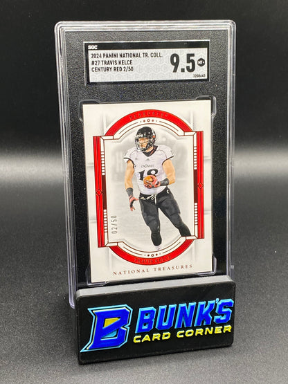2024 Travis Kelce Century Red 2/50 SGC 9.5