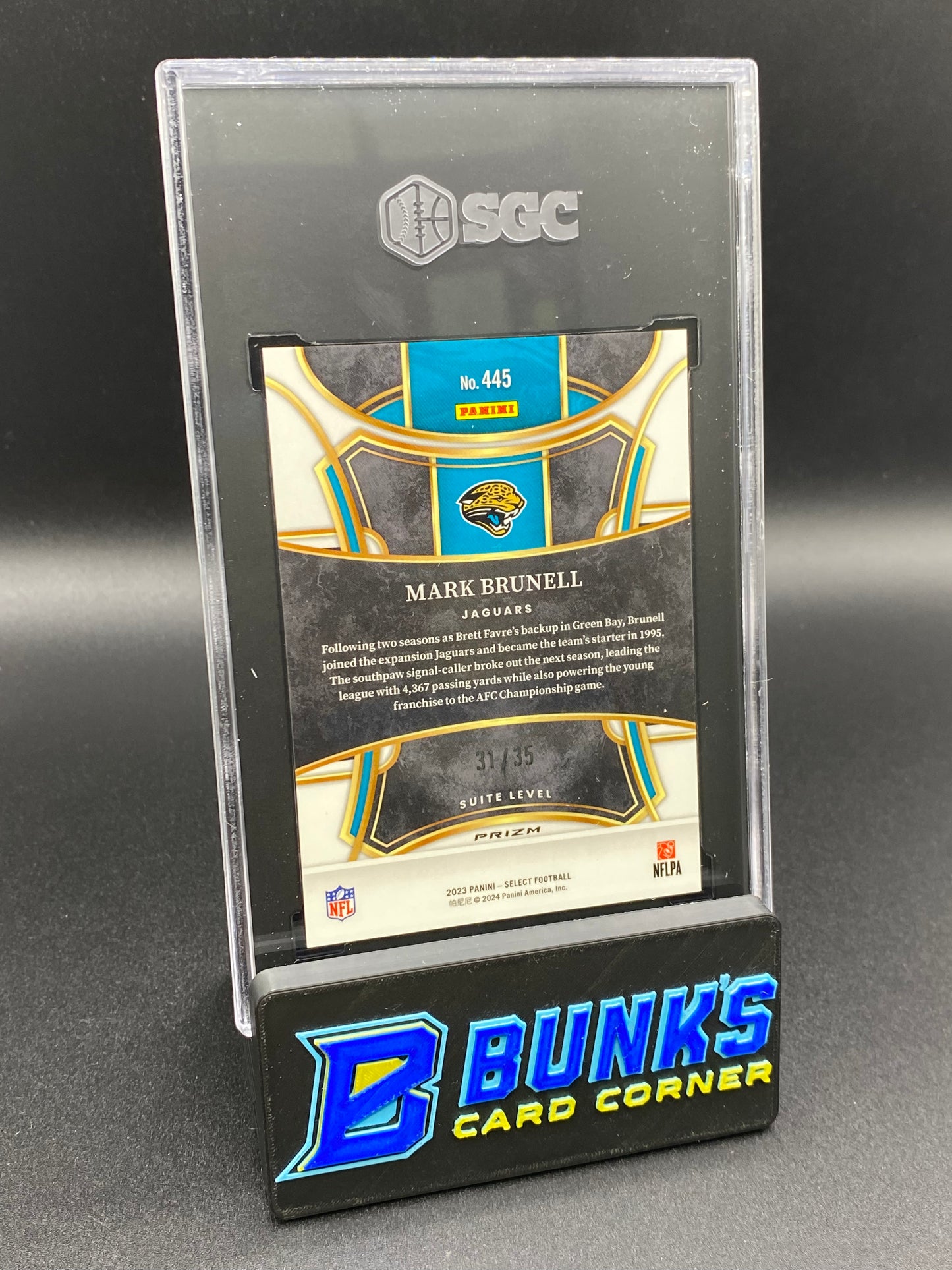 2023 Mark Brunell White Prizm 31/35 SGC 10