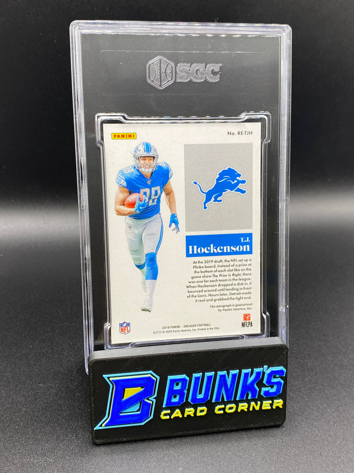 2019 T.J. Hockenson Rookie Endorsements Gold 1/10 SGC 10/10