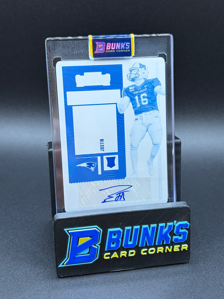 2020 Justin Rohrwasser Contenders Panini Printing Plate Auto 1/1