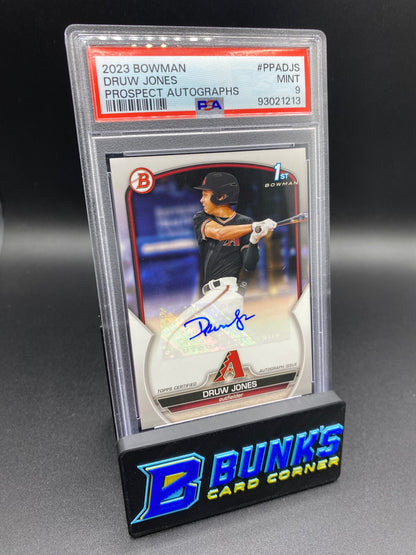 2023 Druw Jones Prospect Auto. PSA 9