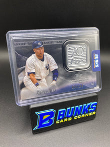 2021 Derek Jeter 70th Anniversary Logo Patch HOF SP 75/299