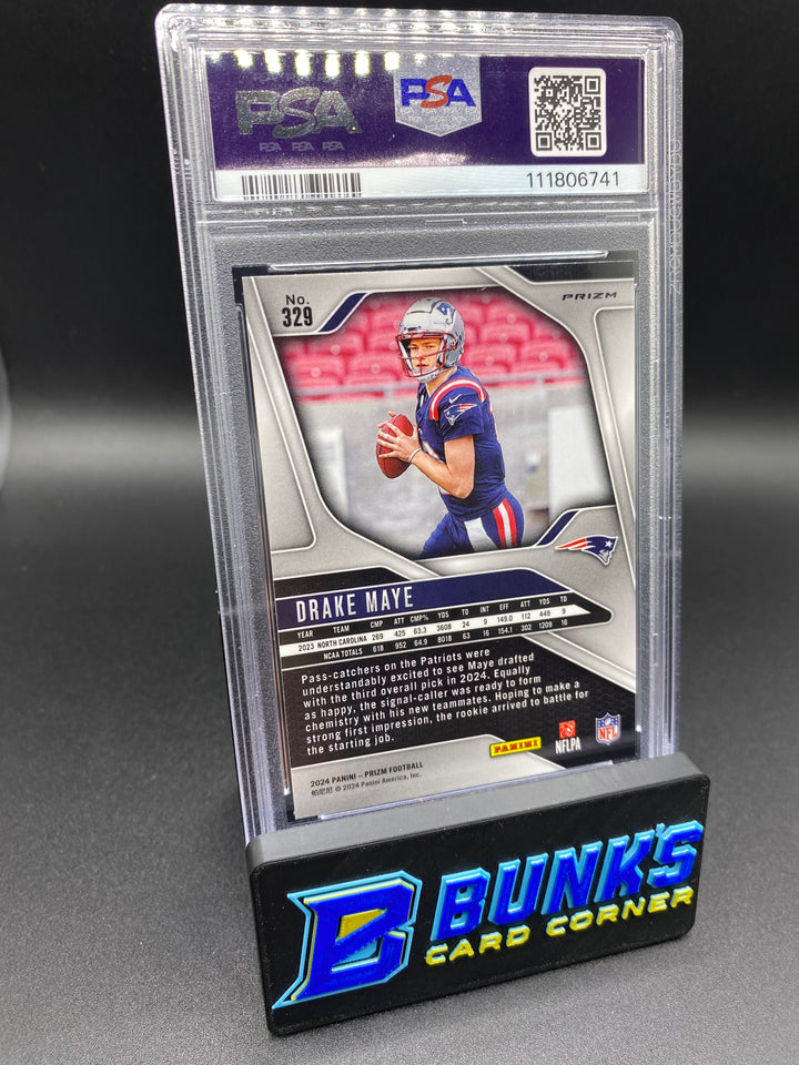 2024 Drake Maye Neon Green Pulsar PSA 10