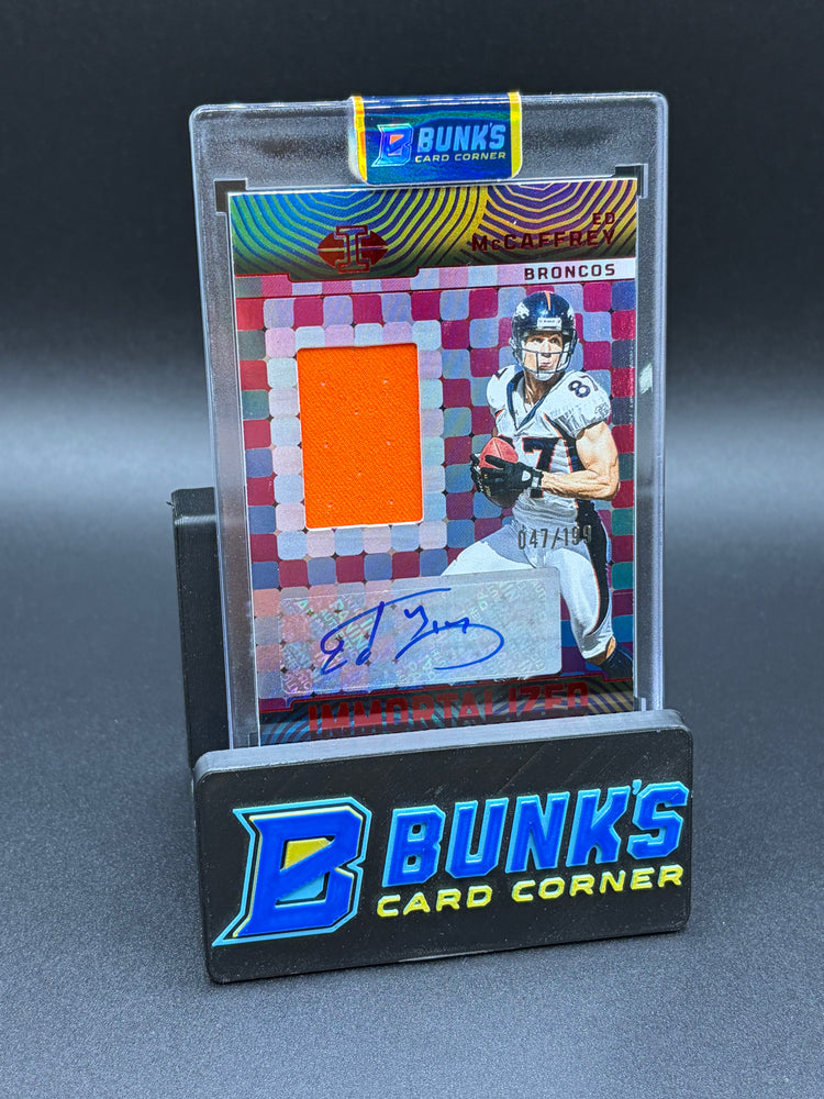 2024 Ed McCaffrey Illusions Panini Patch Auto Immortalized 47/199