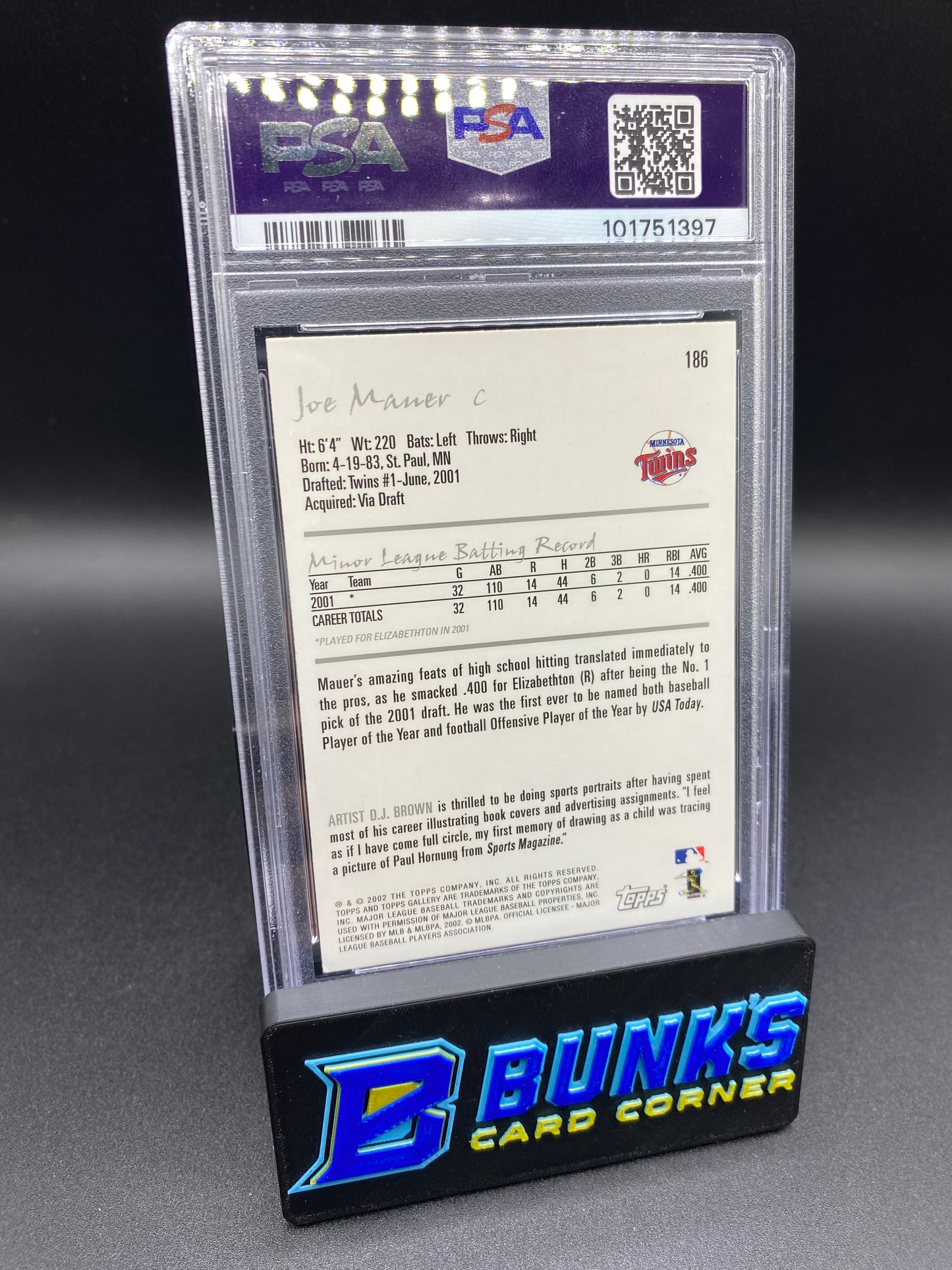 2002 Joe Mauer PSA 9
