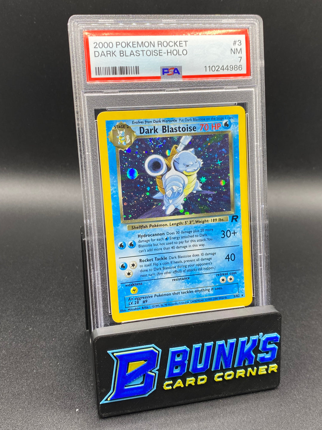PSA 7 Dark Blastoise Holo Team Rocket