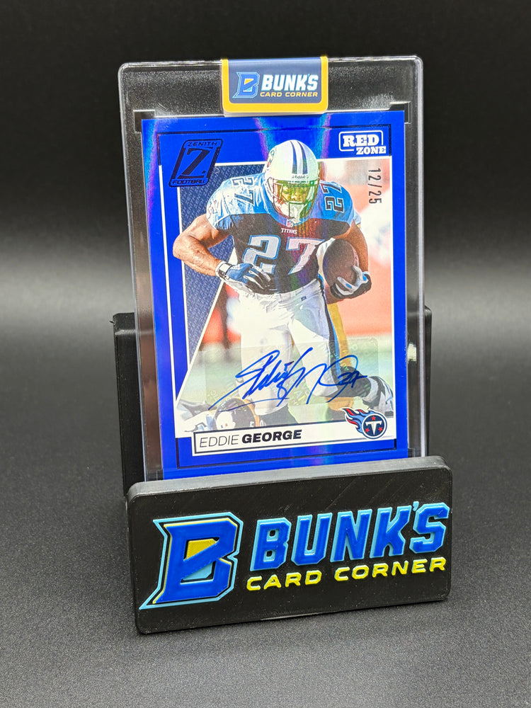 2024 Eddie George Zenith Panini Blue Red Zone Auto 12/25