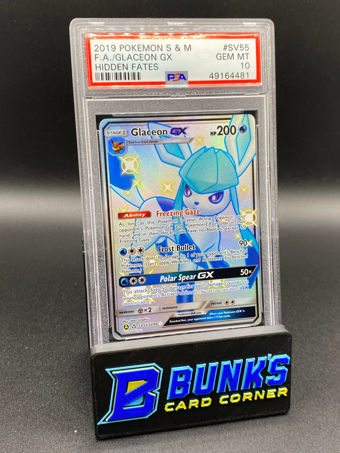PSA 10 Glaceon Gx Hidden Fates