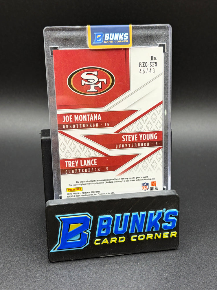 2021 Joe Montana & Steve Young & Trey Lance Phoenix Triple Patch Regeneration 45/49