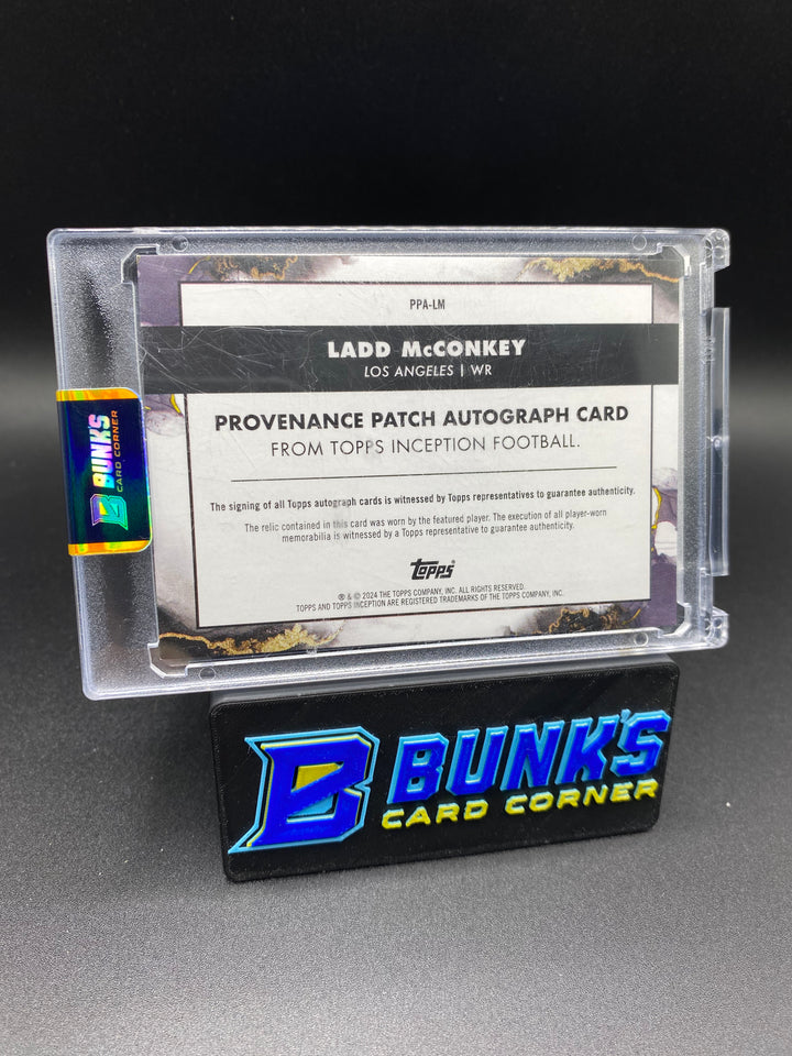 2024 Ladd McConkey Inception Auto. Game Worn Memorabilia  Purple 55/99