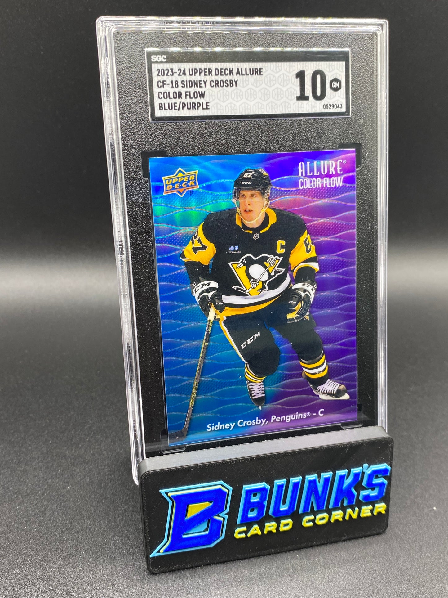 2023-24 Sidney Crosby Color Flow Blue/Purple SGC 10