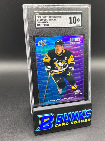 2023-24 Sidney Crosby Color Flow Blue/Purple SGC 10