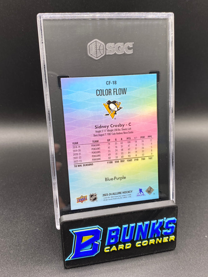 2023-24 Sidney Crosby Color Flow Blue/Purple SGC 10