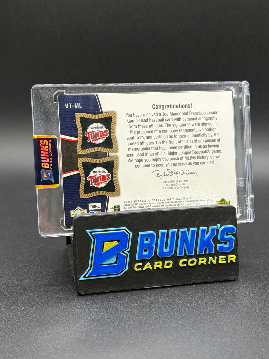 2006 Joe Mauer & Francisco Liriano Ultimate Tandem Signature Patches 4/5