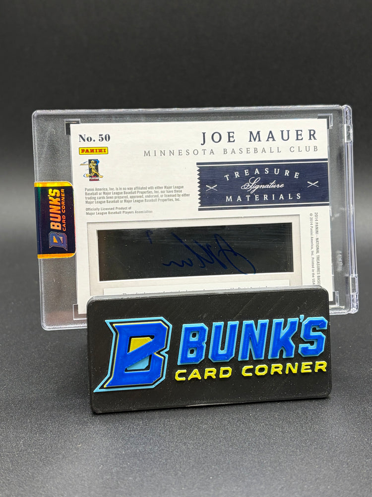 2014 Joe Mauer Treasure Signatures Materials Game Used 2/2
