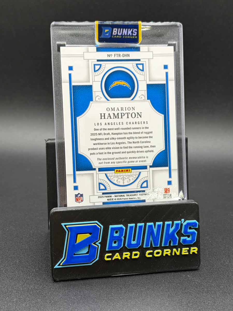 2025 Omarion Hampton National Treasures Panini Patch RC 16/49