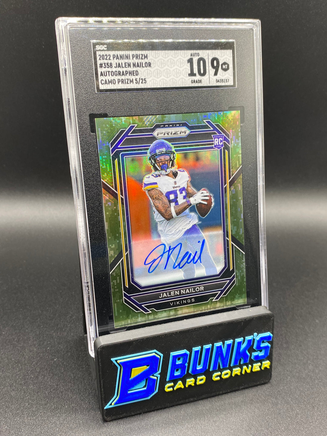 2022 Jalen Nailor Auto. Camo Prizm 5/25 SGC 10/9