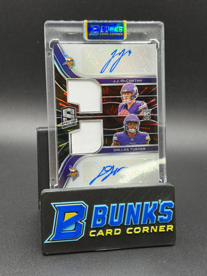 2024 JJ McCarthy & Dallas Turner Spectra Double Patch Auto RC 29/50