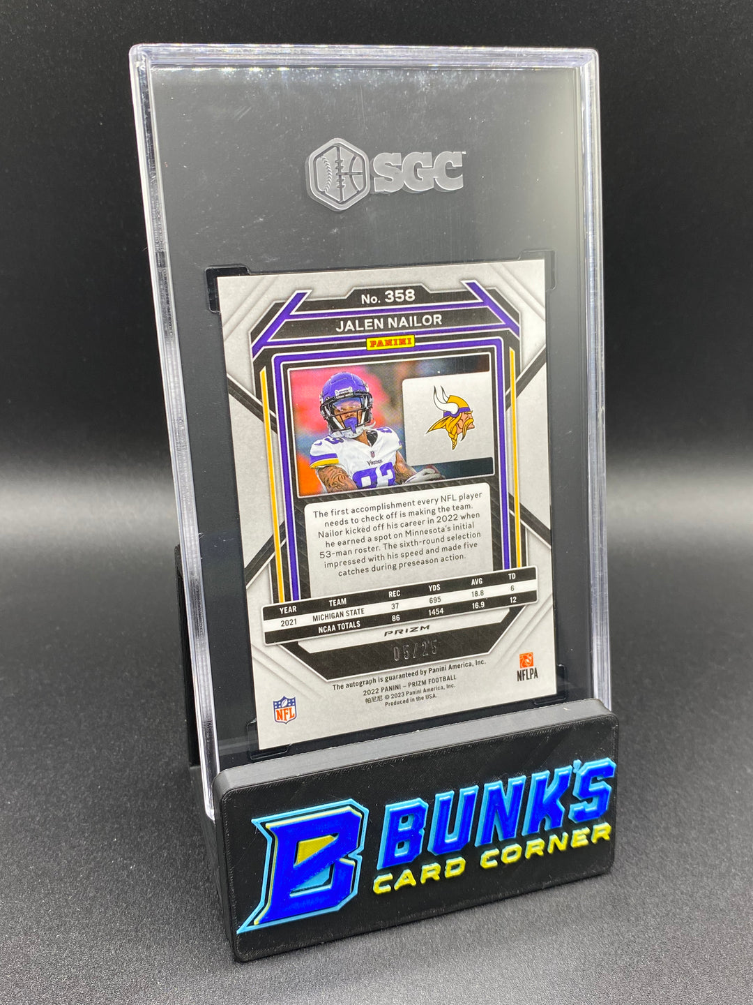 2022 Jalen Nailor Auto. Camo Prizm 5/25 SGC 10/9